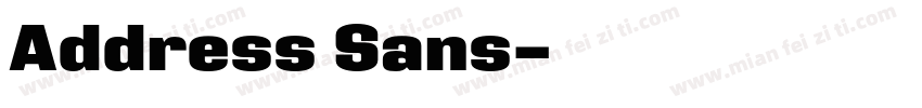 Address Sans字体转换